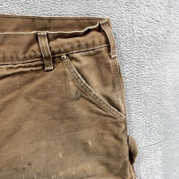 Carhartt B01 BRN Pants 37x30* Double Knee Carpenter Thrashed Distressed VTG USA - Picture 10 of 16